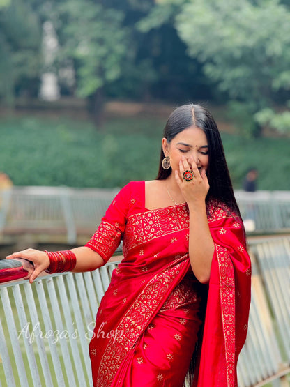 Premium Quality Red Japani Silk