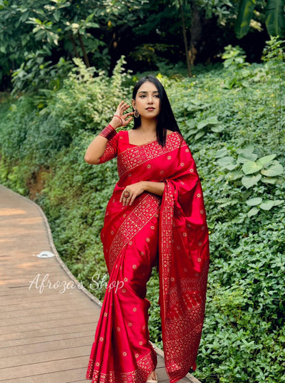 Premium Quality Red Japani Silk