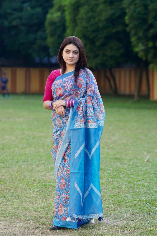 Molat Muslin Saree | Premium Semi Muslin Silk