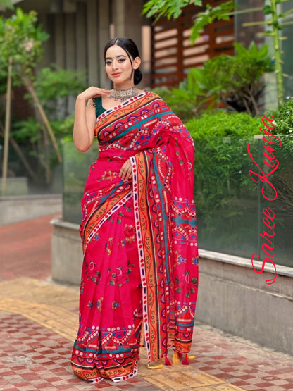 Alpona | Soft Reshom Silk Saree